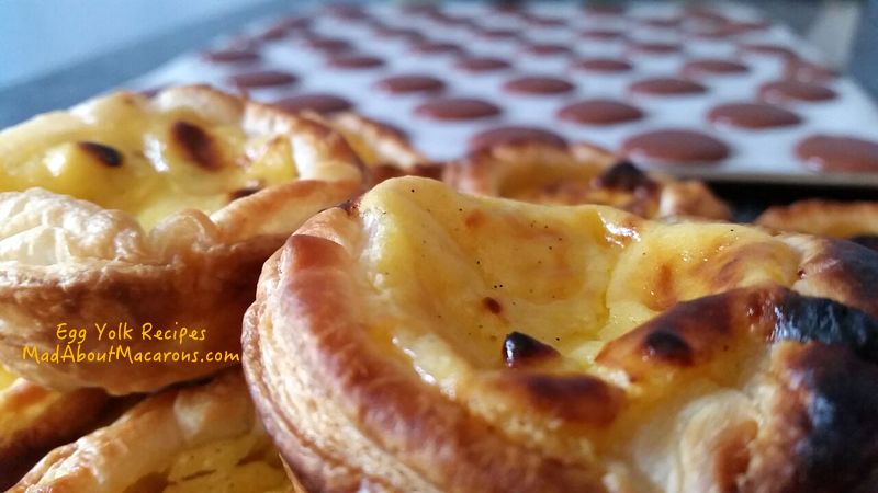 Portuguese custard tarts and macarons